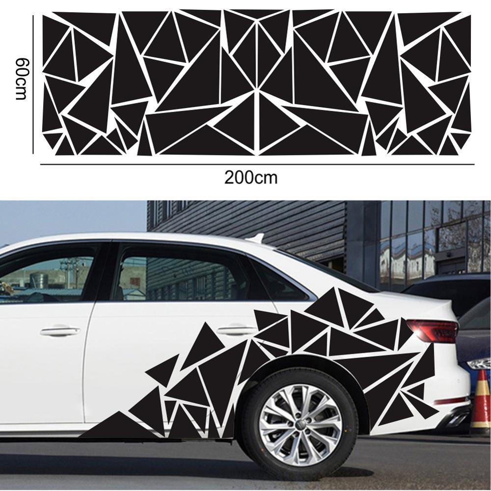 Car Stickers Matte Black Triangles Car Side Sticker Camouflage Car-styling Vinyl Decal Decor for Car Decoration