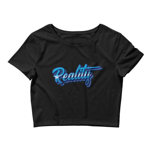 Blue Reality Crop Tee