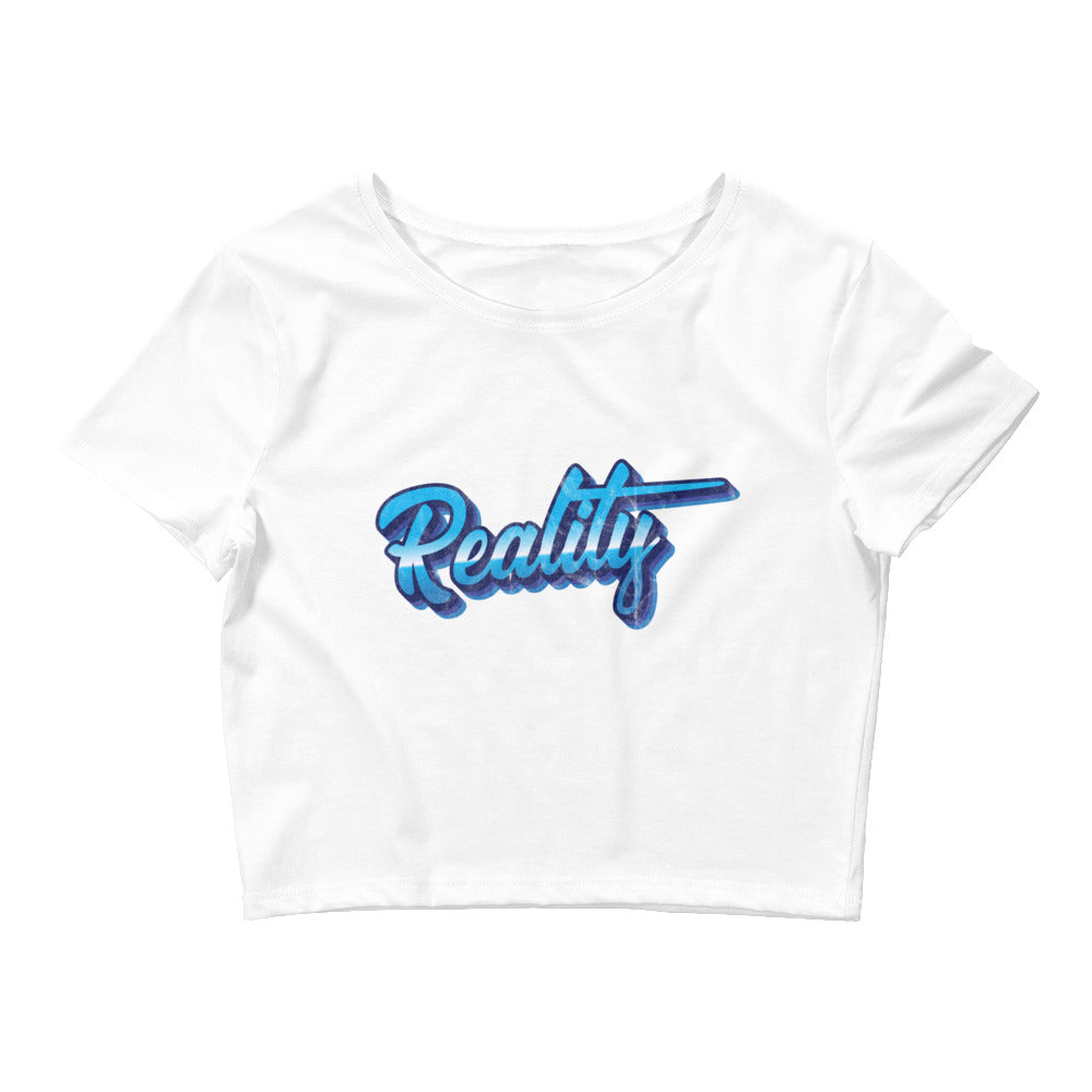 Blue Reality Crop Tee