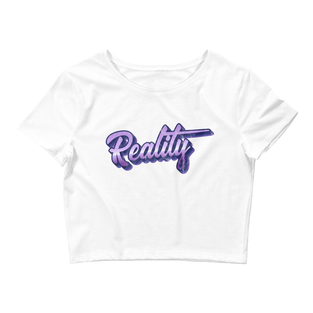 Purple Reality Crop Tee